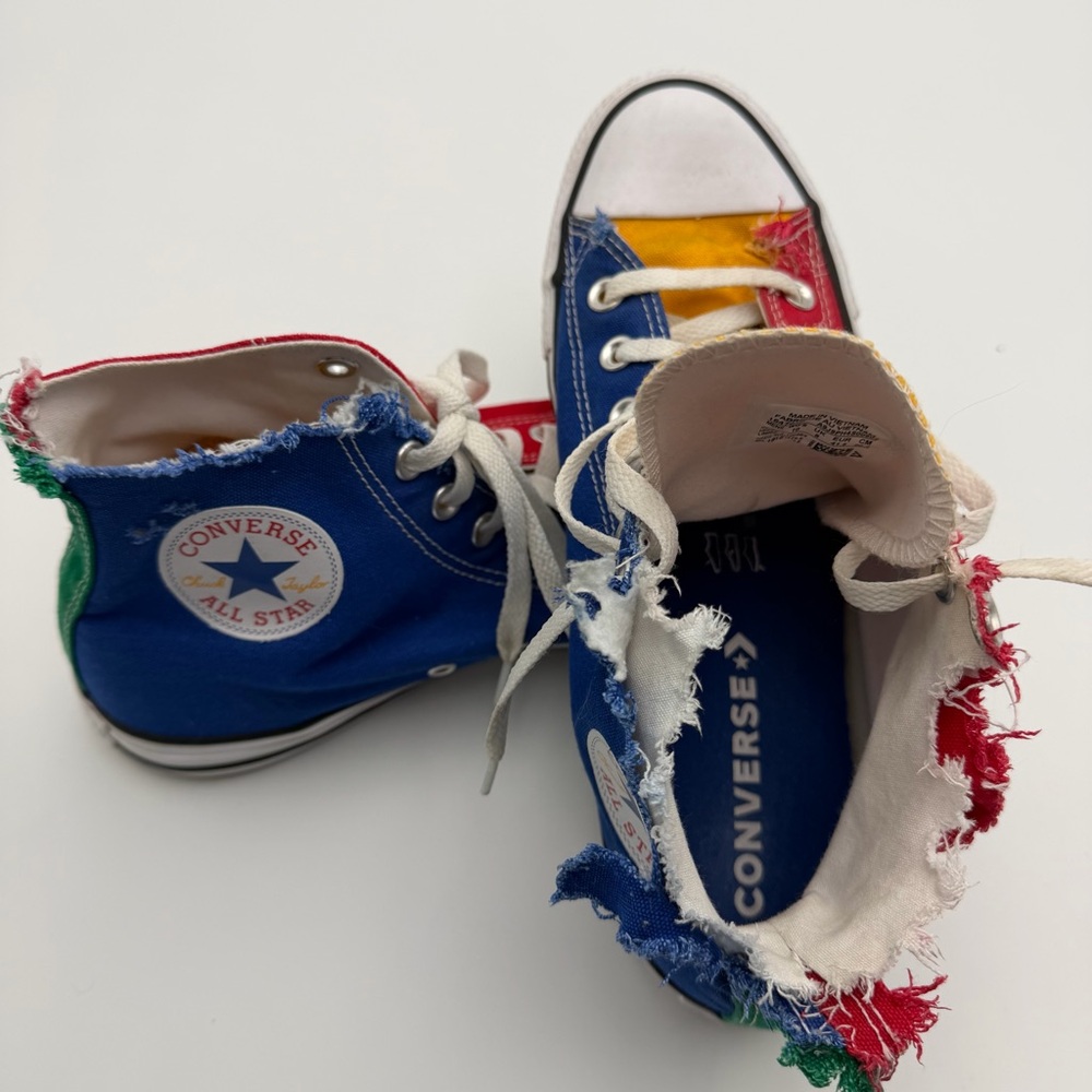Converse Totally Thrashed Chuck Taylor All Star Hi Enamel Red Mens 8 Womens 10 - Picture 10 of 12